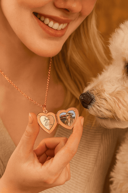 Custom Love Locket Hidden Photo Necklace - Hidden Forever