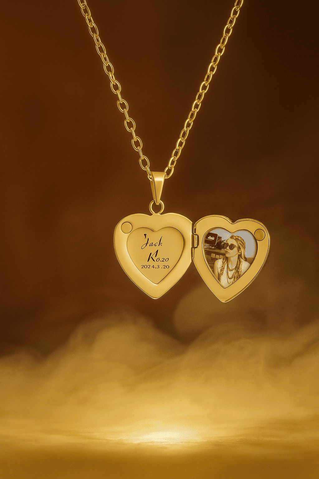 Custom Love Locket Hidden Photo Necklace - Hidden Forever