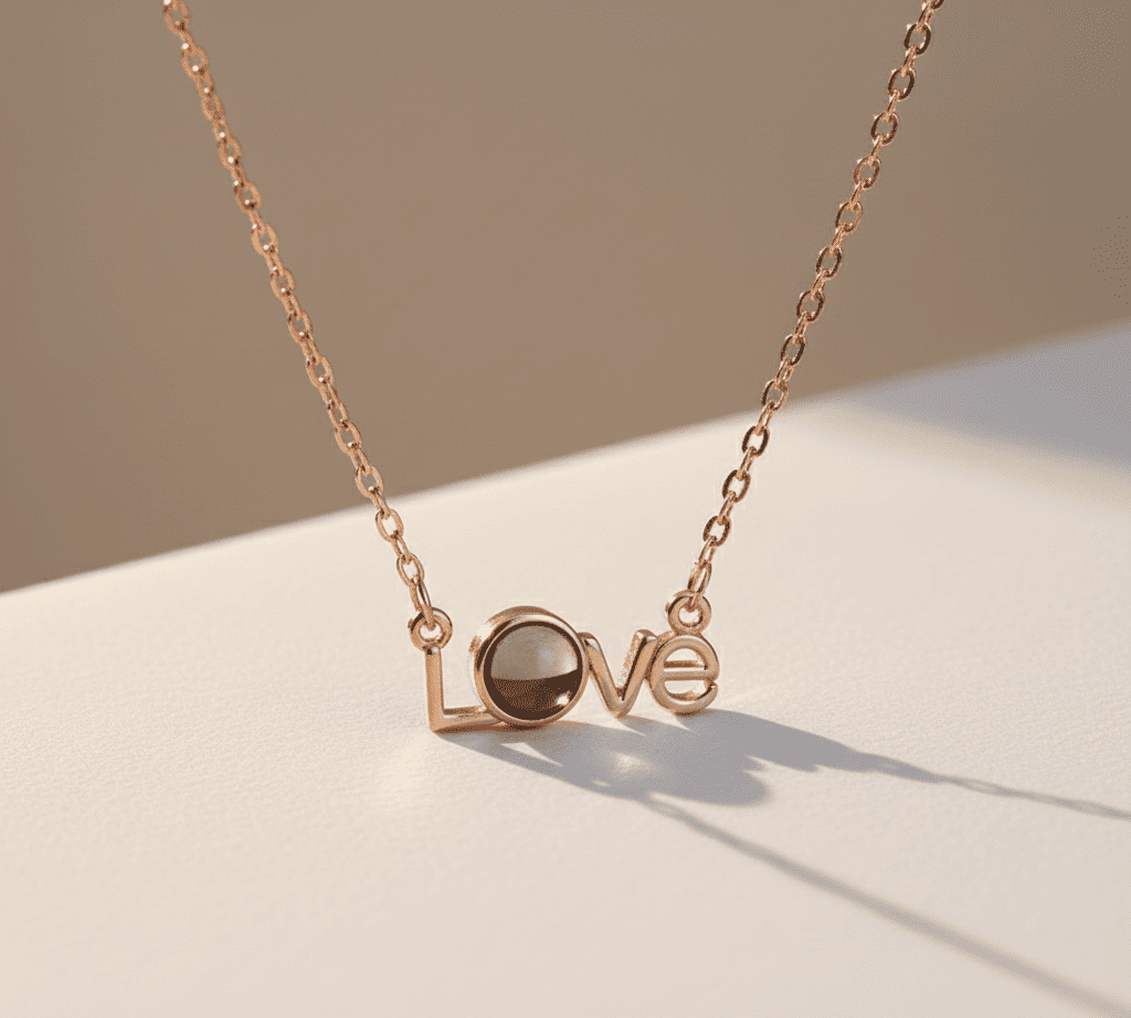 Custom LOVE Style Zircon Hidden Photo Necklace - Hidden Forever