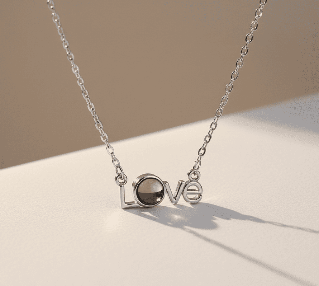 Custom LOVE Style Zircon Hidden Photo Necklace - Hidden Forever