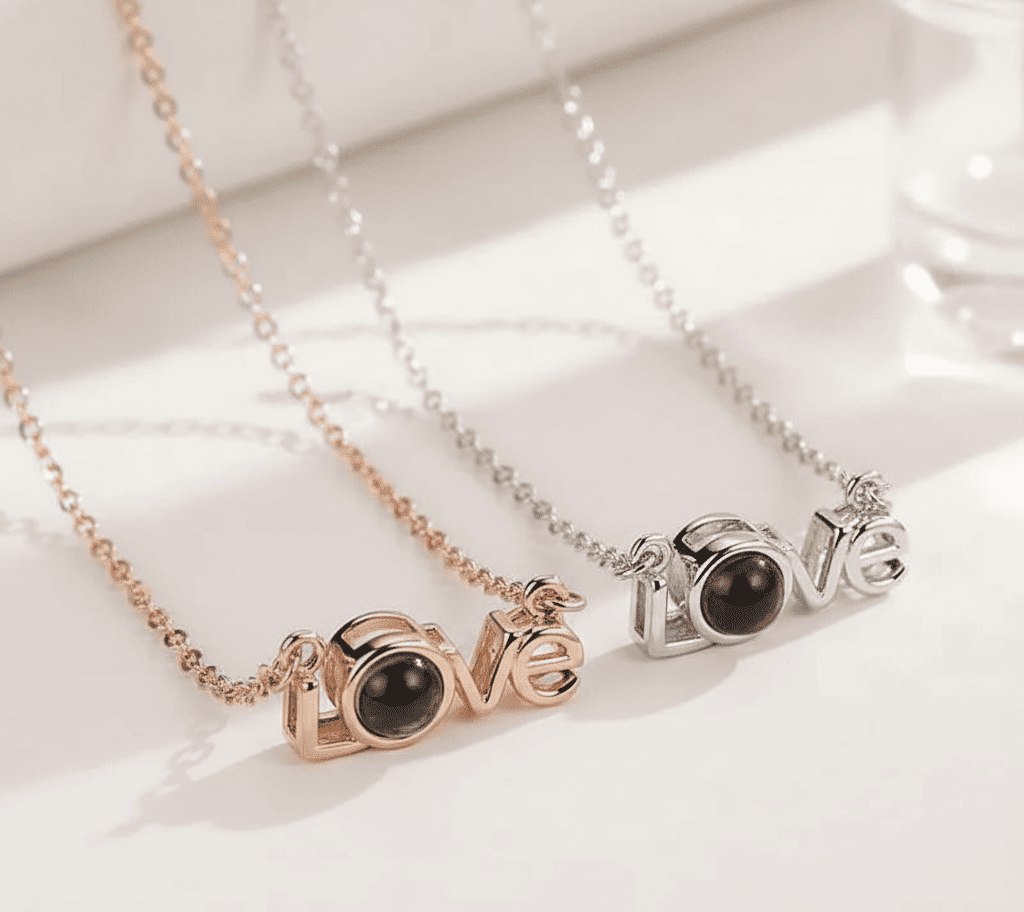 Custom LOVE Style Zircon Hidden Photo Necklace - Hidden Forever