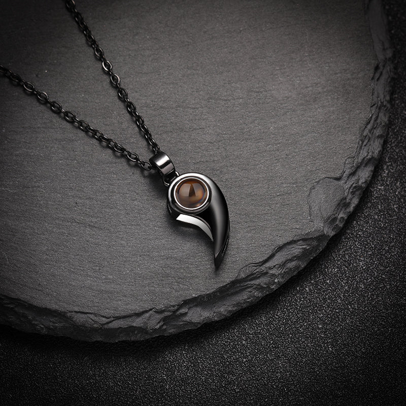 Custom Midnight Essence Hidden Photo Necklace - Hidden Forever