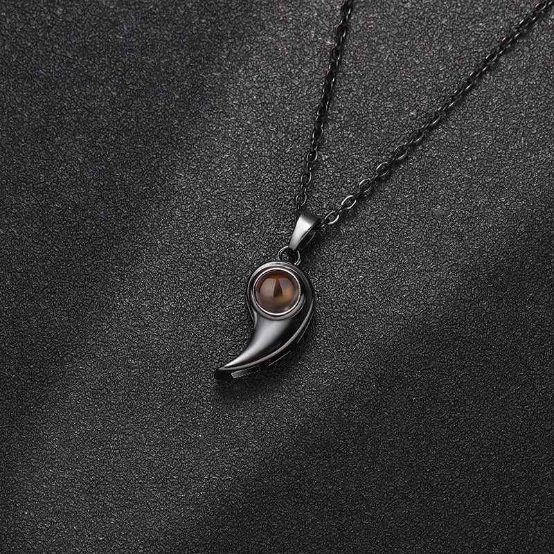 Custom Midnight Essence Hidden Photo Necklace - Hidden Forever