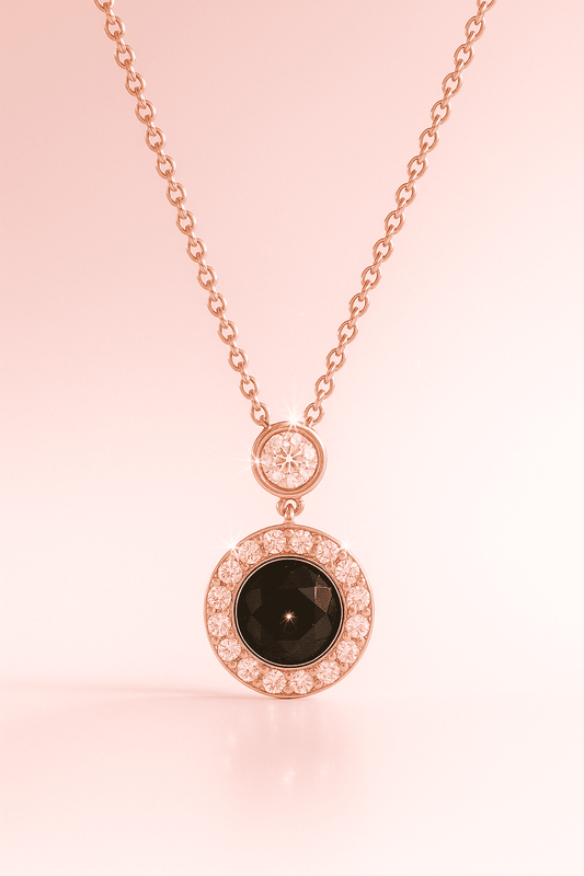 Custom Mini Halo Diamond Hidden Photo Necklace - Hidden Forever