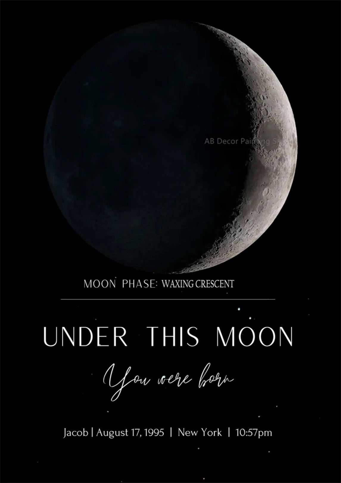 Custom Moon Phase Print - Hidden Forever