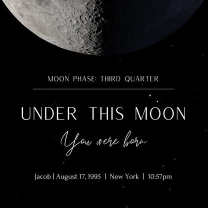 Custom Moon Phase Print - Hidden Forever