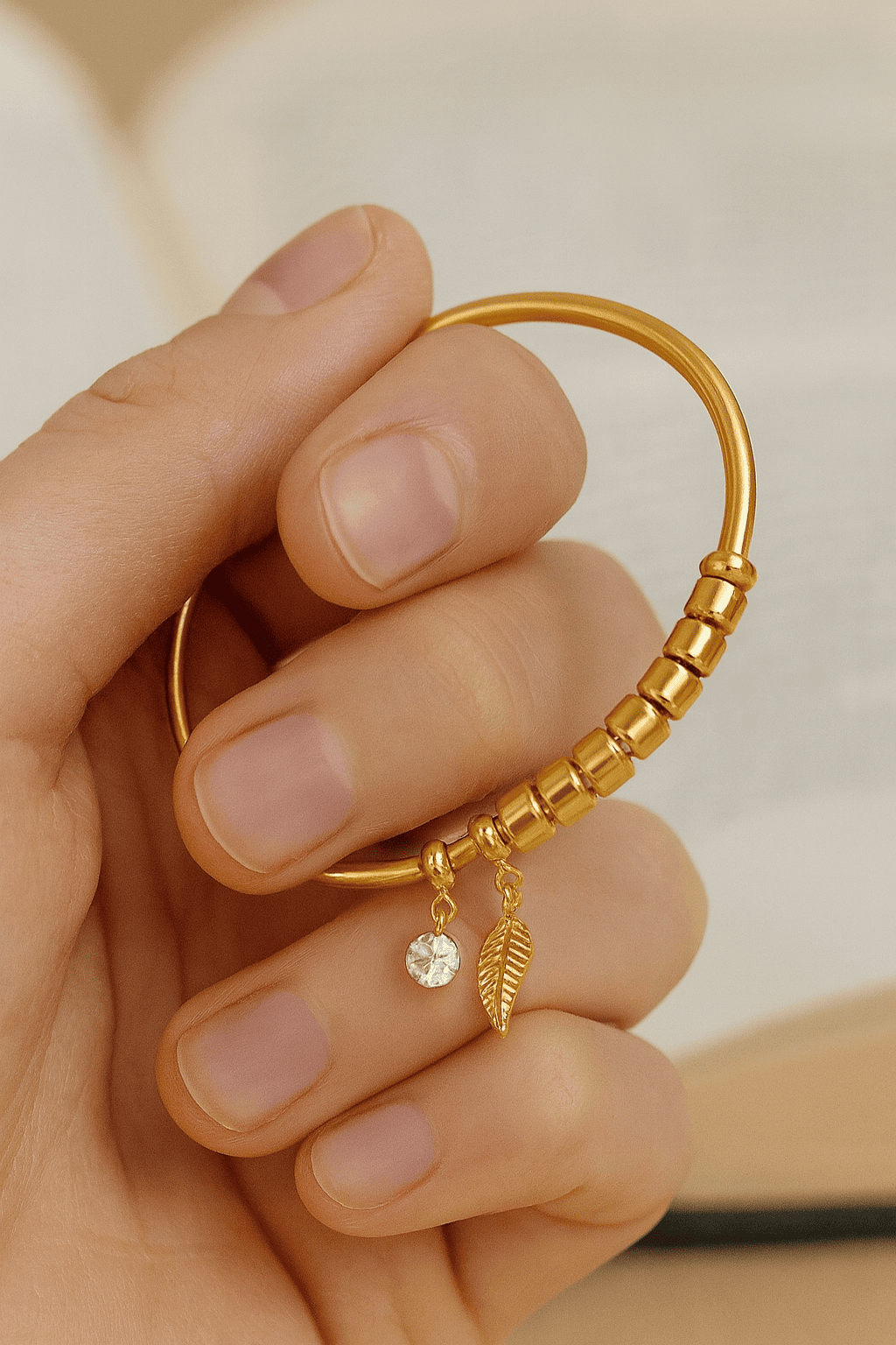 Custom Mother Bangle with Birthstone and Children's Name - Hidden Forever