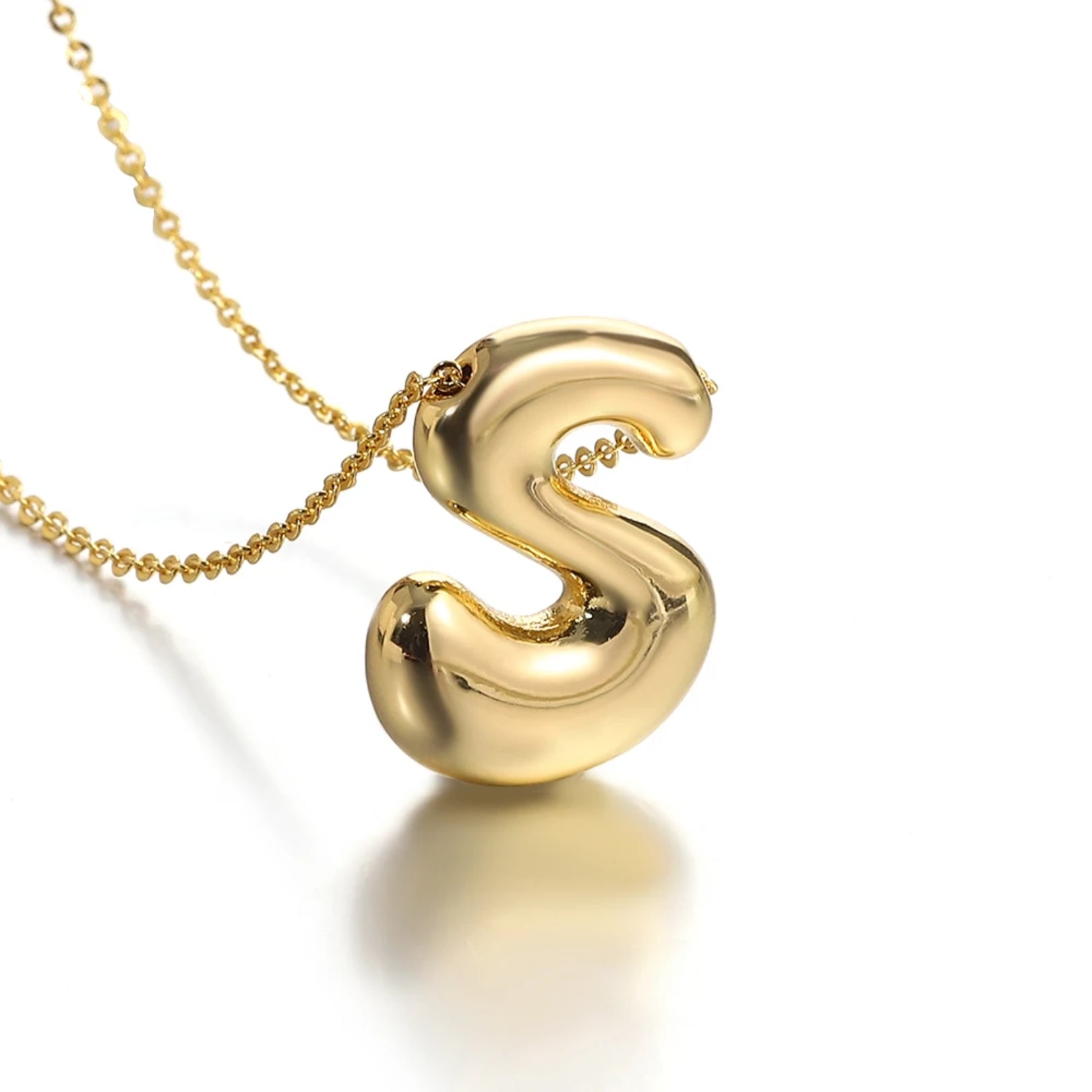 Bubble Letter Necklace Small S Necklace Lost Souls Stainless Steel