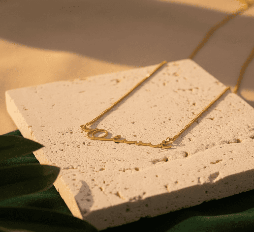 Custom Name in Unique Letters Box Chain Necklace - Hidden Forever