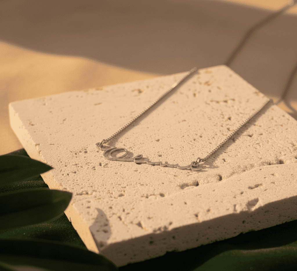 Custom Name in Unique Letters Box Chain Necklace - Hidden Forever