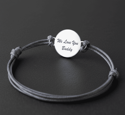 Custom Pet Name and Birthdate Adjustable Leather Bracelets - Hidden Forever