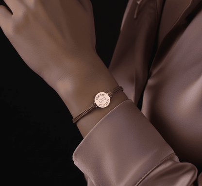 Custom Pet Name and Birthdate Adjustable Leather Bracelets - Hidden Forever