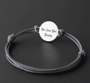 Custom Pet Name and Birthdate Adjustable Leather Bracelets - Hidden Forever