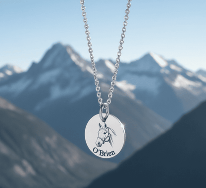 Custom Pet Photo and Name Necklace - Hidden Forever