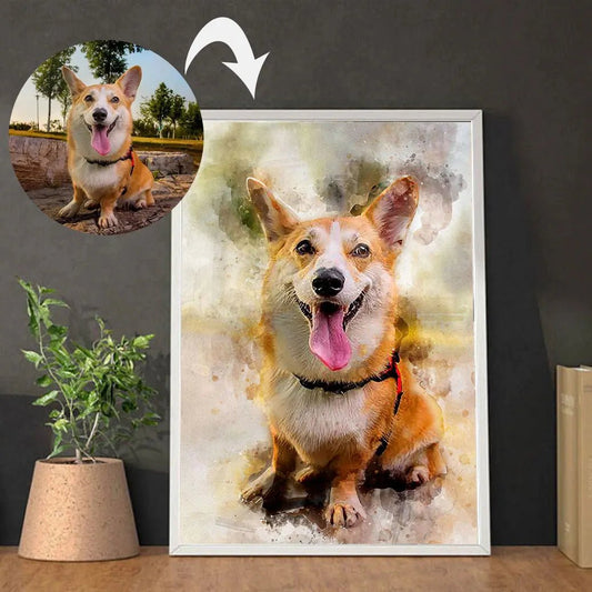 Custom Pet Portrait Paintings - Hidden Forever