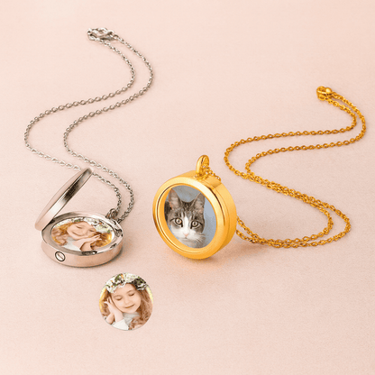 Custom Photo Engraved Memorial Ash Pendant - Hidden Forever