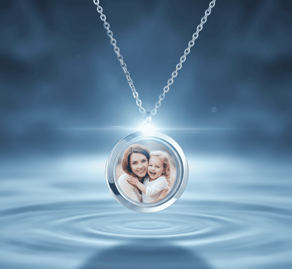 Custom Photo Engraved Memorial Ash Pendant - Hidden Forever