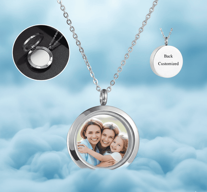 Custom Photo Engraved Memorial Ash Pendant - Hidden Forever