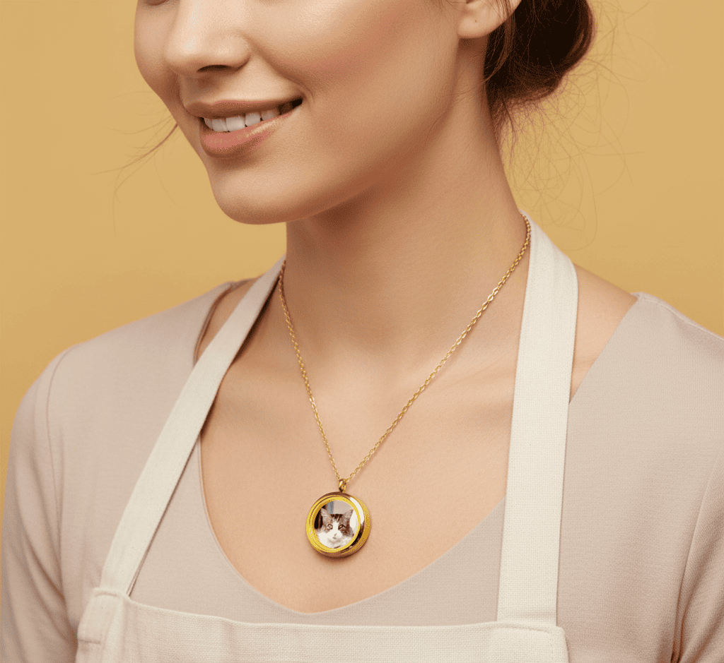 Custom Photo Engraved Memorial Ash Pendant - Hidden Forever