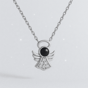 Custom Photo Projection Angel Necklace - Hidden Forever