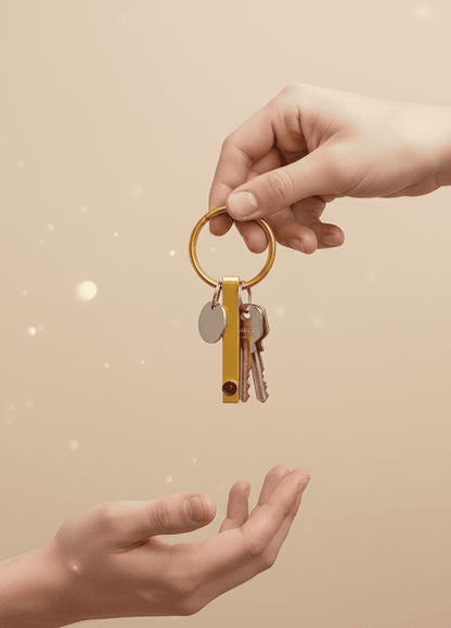 Custom Photo Projection Bar Key Ring - Hidden Forever