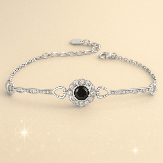 Custom Photo Projection Classic Flower Bracelet - Hidden Forever
