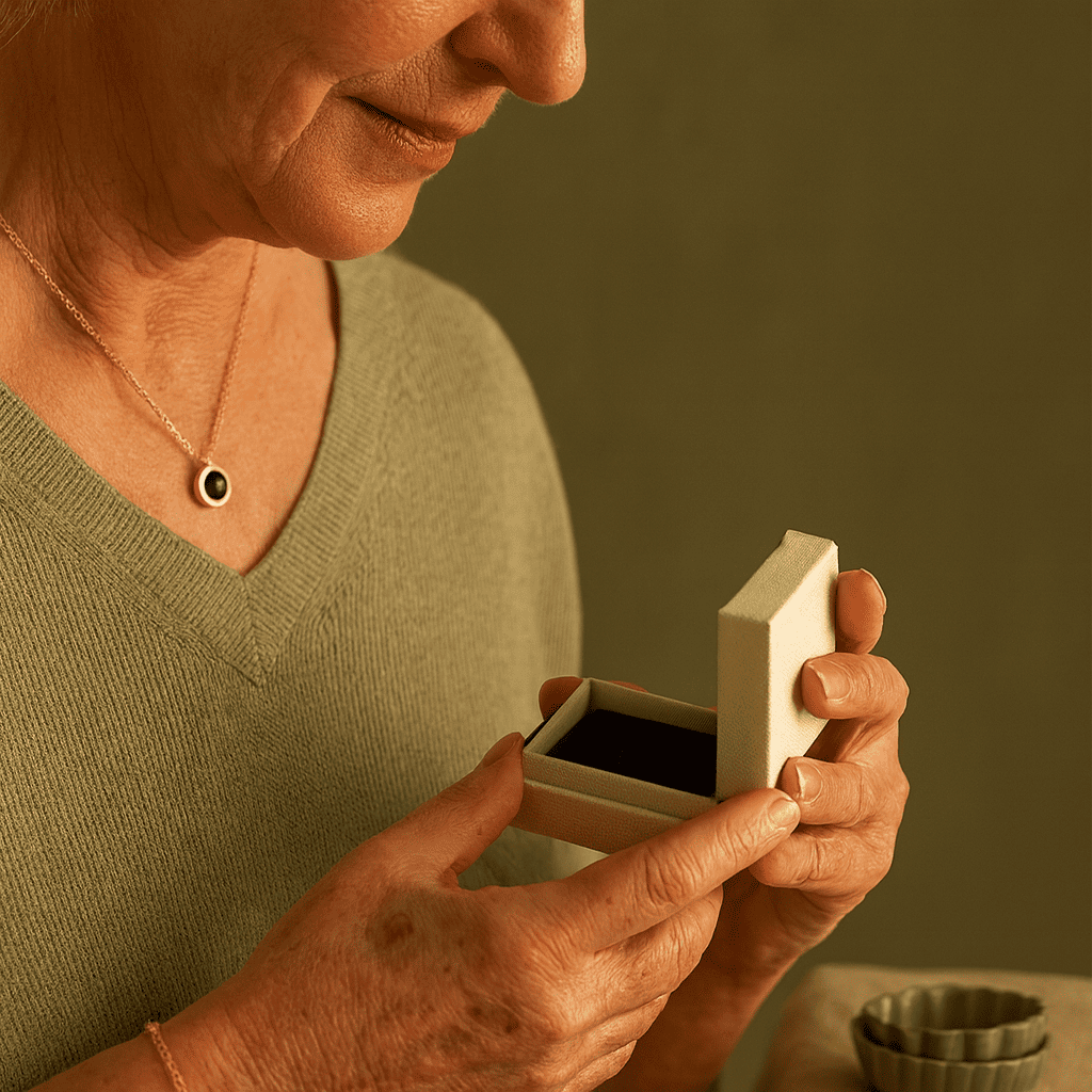 Custom Photo Projection Classic Gem Necklace - Hidden Forever