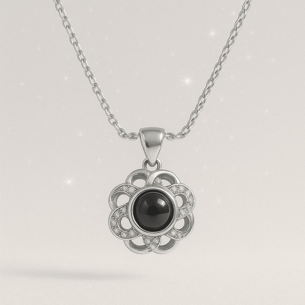 Custom Photo Projection Clover Necklace - Hidden Forever