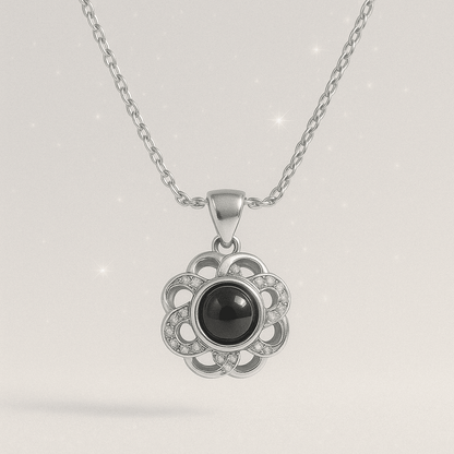 Custom Photo Projection Clover Necklace - Hidden Forever