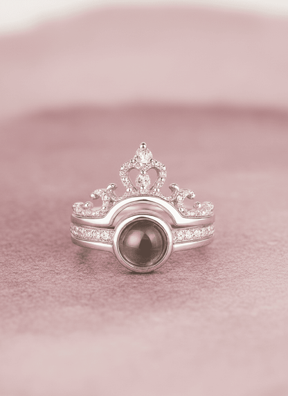 Custom Photo Projection Crown Ring - Hidden Forever