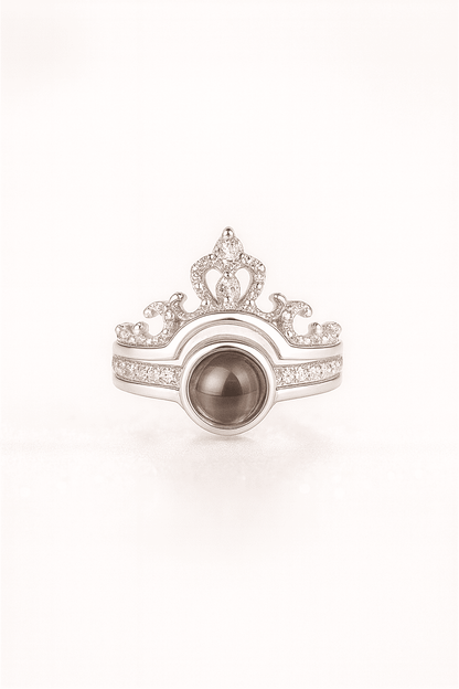 Custom Photo Projection Crown Ring - Hidden Forever