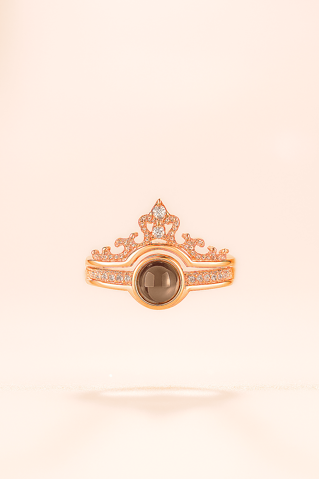 Custom Photo Projection Crown Ring - Hidden Forever