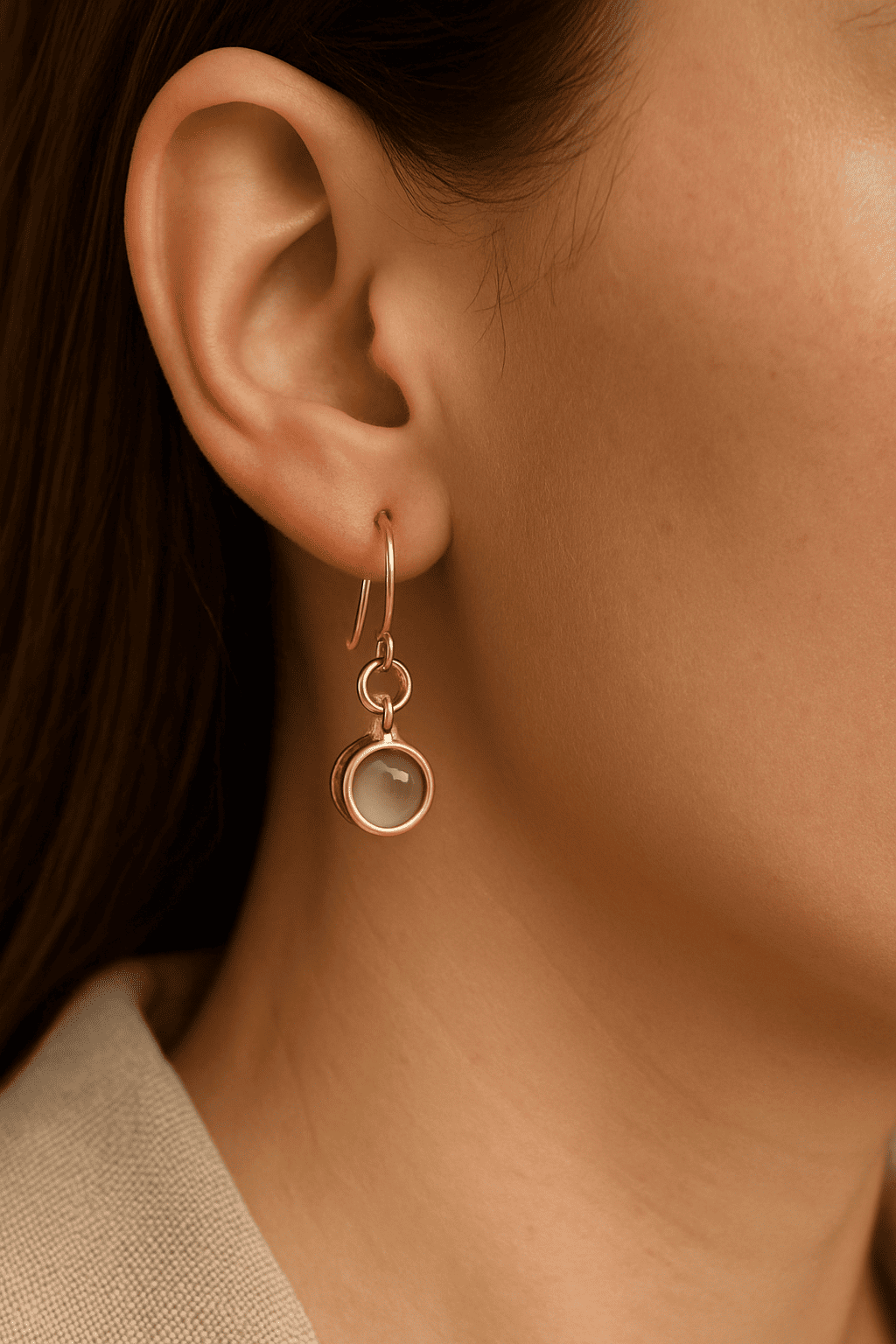 Custom Photo Projection Dainty Earrings - Hidden Forever