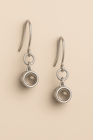Custom Photo Projection Dainty Earrings - Hidden Forever
