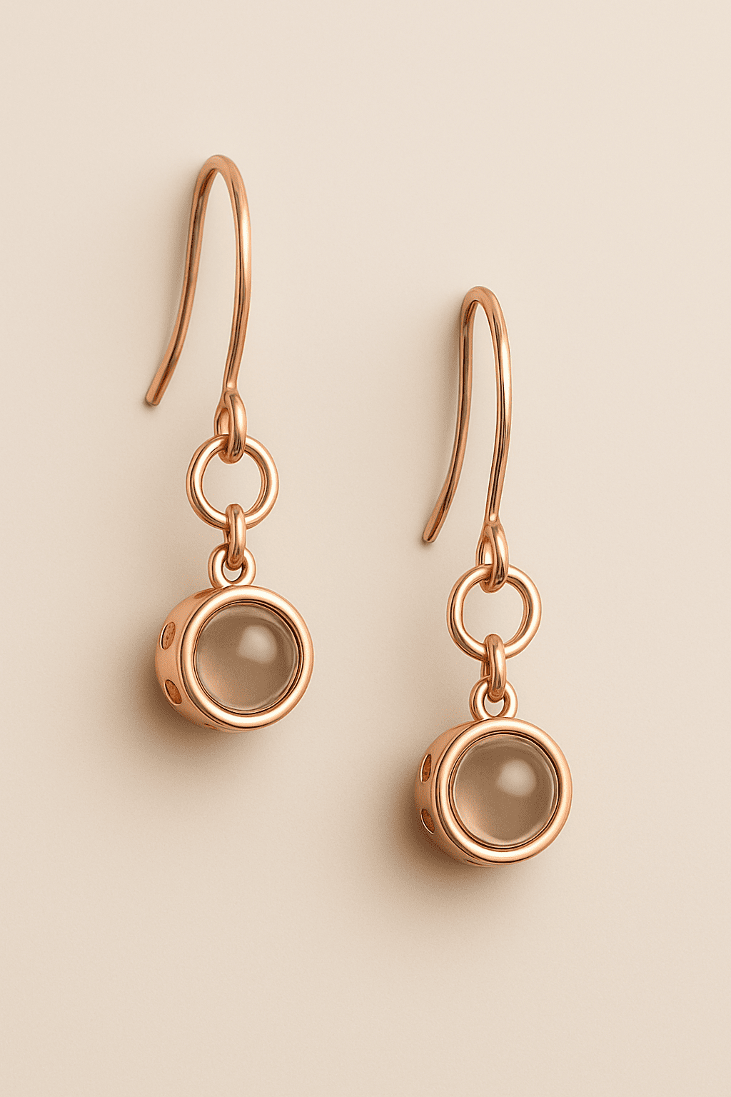 Custom Photo Projection Dainty Earrings - Hidden Forever