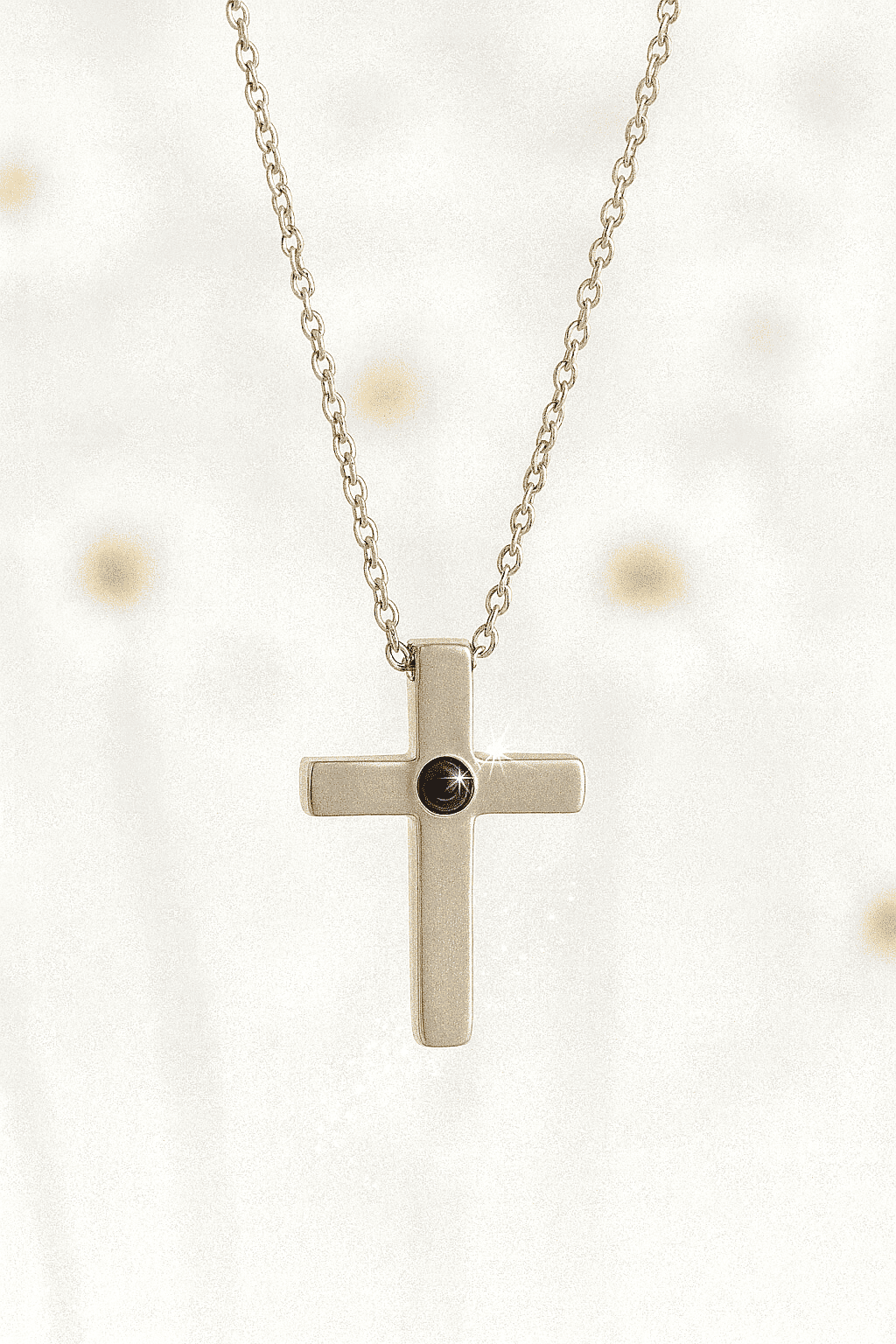 Custom Photo Projection Divine Cross Pendant Necklace - Hidden Forever