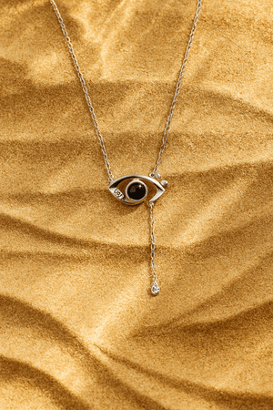 Custom Photo Projection Evil Eye Pendant Necklace - Hidden Forever