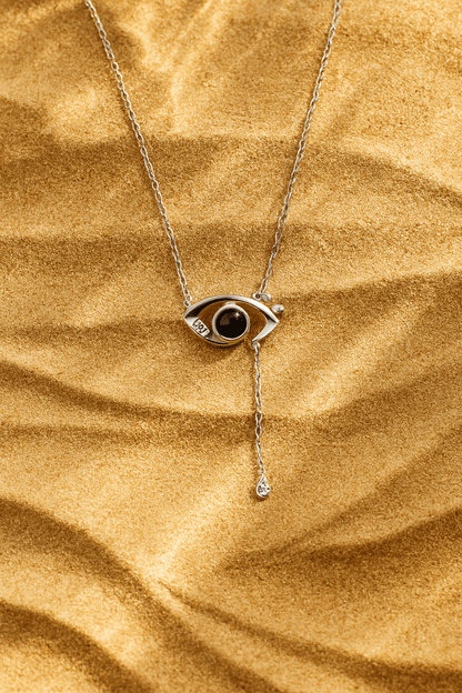 Custom Photo Projection Evil Eye Pendant Necklace - Hidden Forever