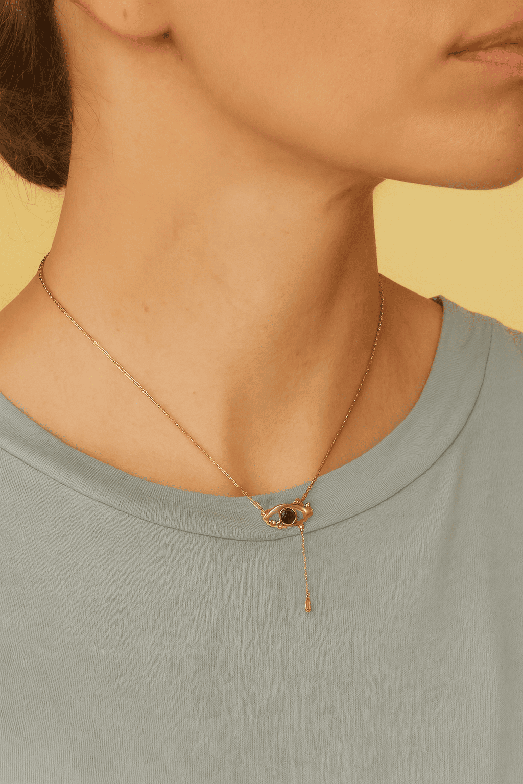 Custom Photo Projection Evil Eye Pendant Necklace - Hidden Forever