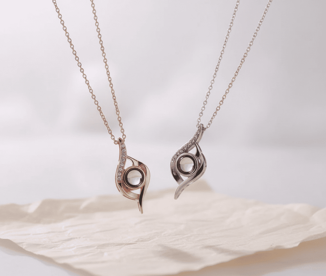 Custom Photo Projection Eye Necklace - Hidden Forever