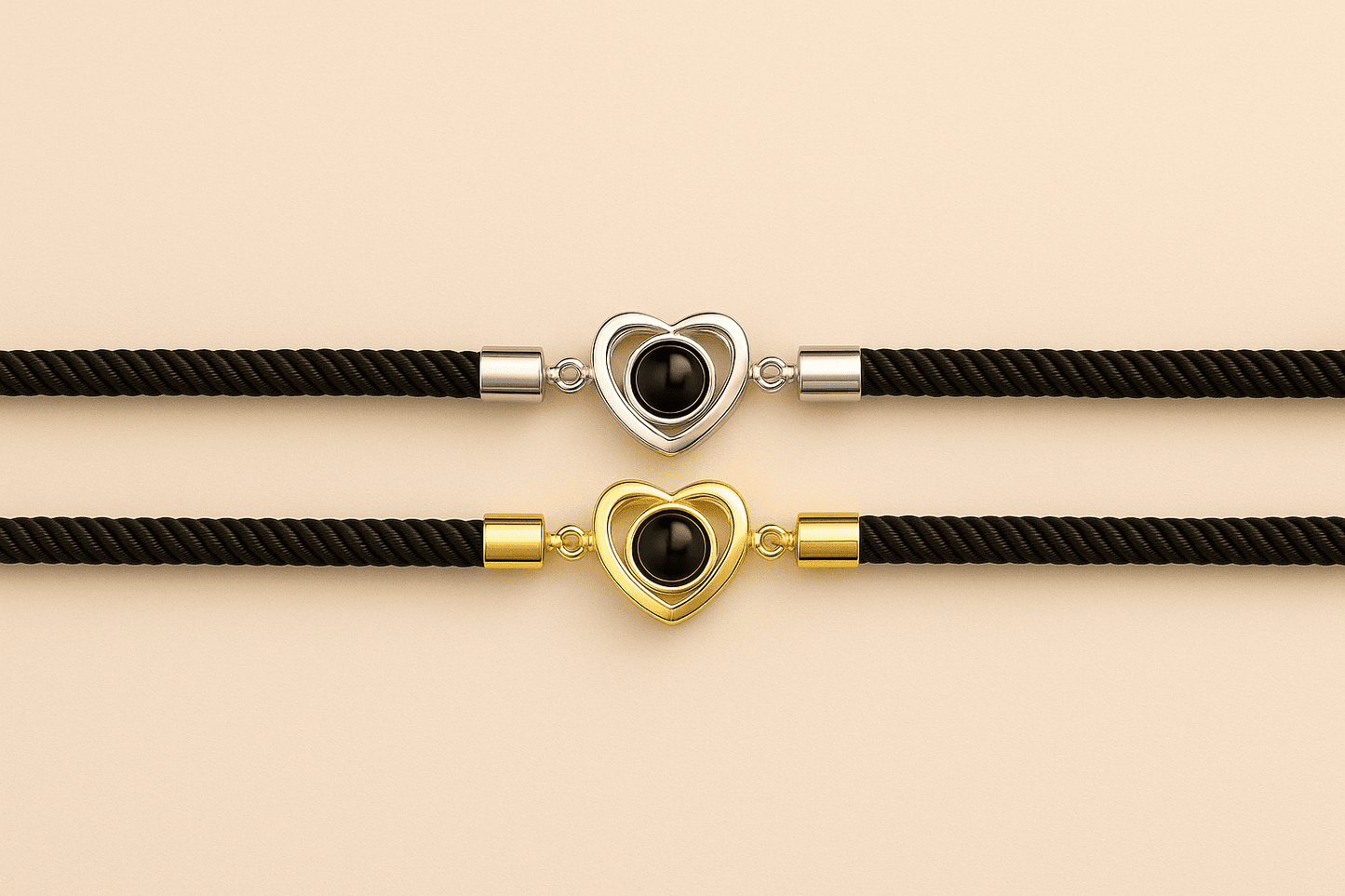 Custom Photo Projection Heart Bracelet - Hidden Forever