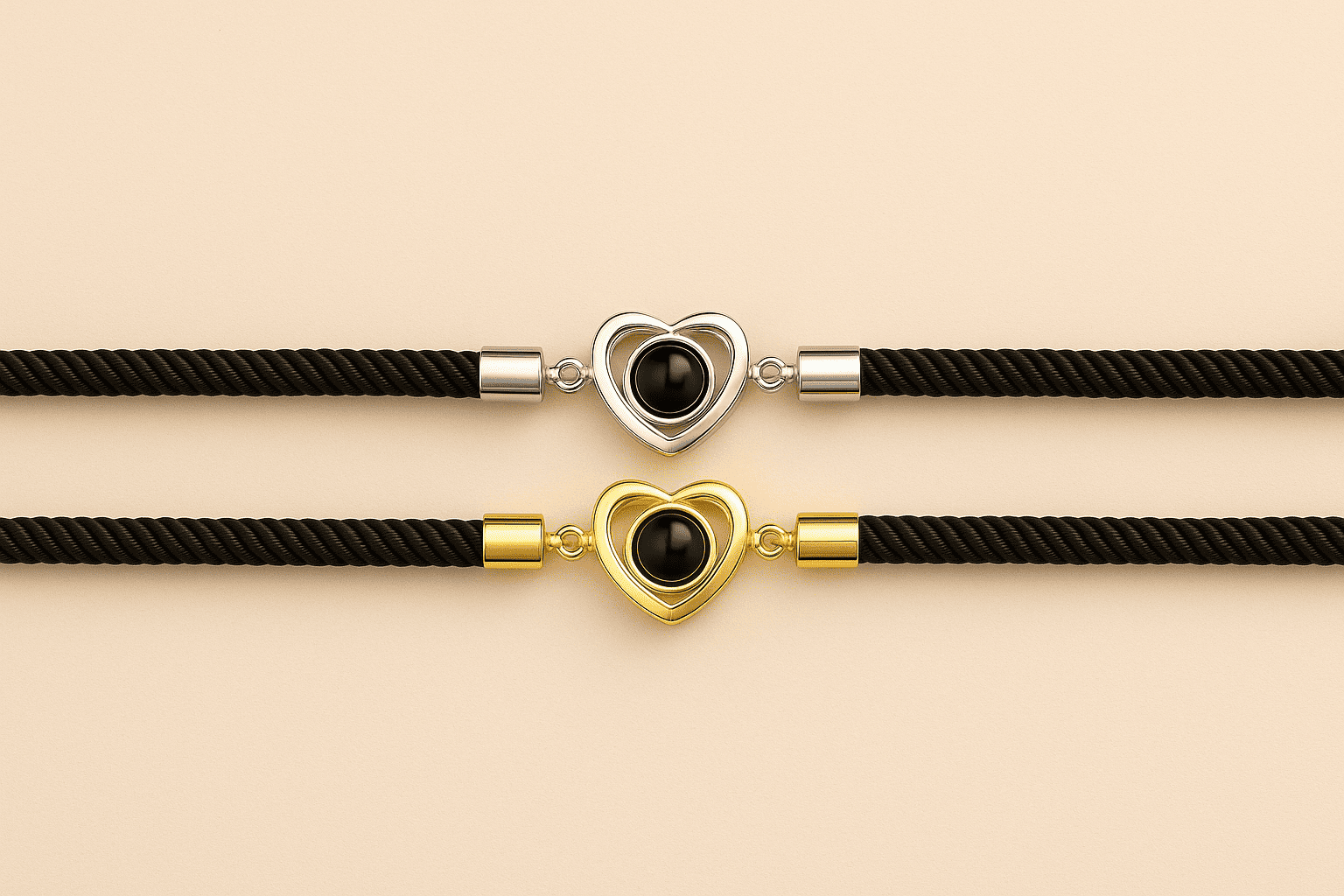 Custom Photo Projection Heart Bracelet - Hidden Forever