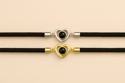 Custom Photo Projection Heart Bracelet - Hidden Forever