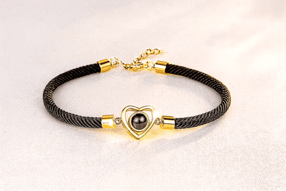 Custom Photo Projection Heart Bracelet - Hidden Forever