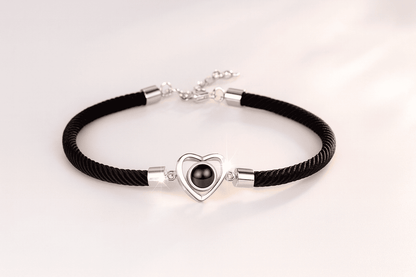 Custom Photo Projection Heart Bracelet - Hidden Forever