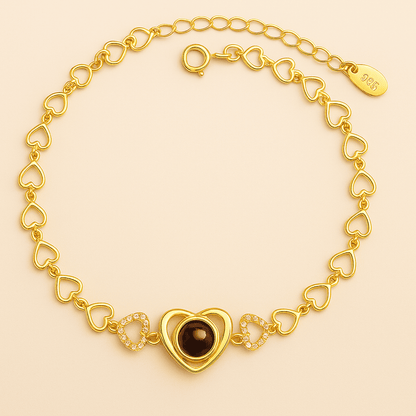 Custom Photo Projection Heart Fashion Bracelet - Hidden Forever