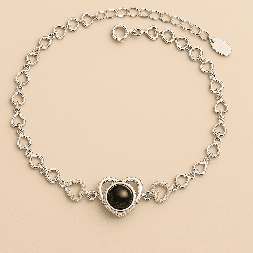Custom Photo Projection Heart Fashion Bracelet - Hidden Forever