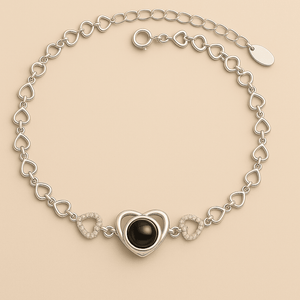Custom Photo Projection Heart Fashion Bracelet - Hidden Forever