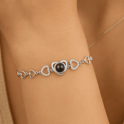 Custom Photo Projection Heart Fashion Bracelet - Hidden Forever