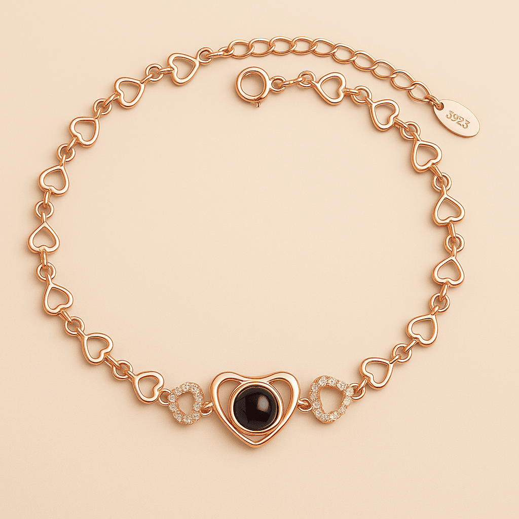 Custom Photo Projection Heart Fashion Bracelet - Hidden Forever